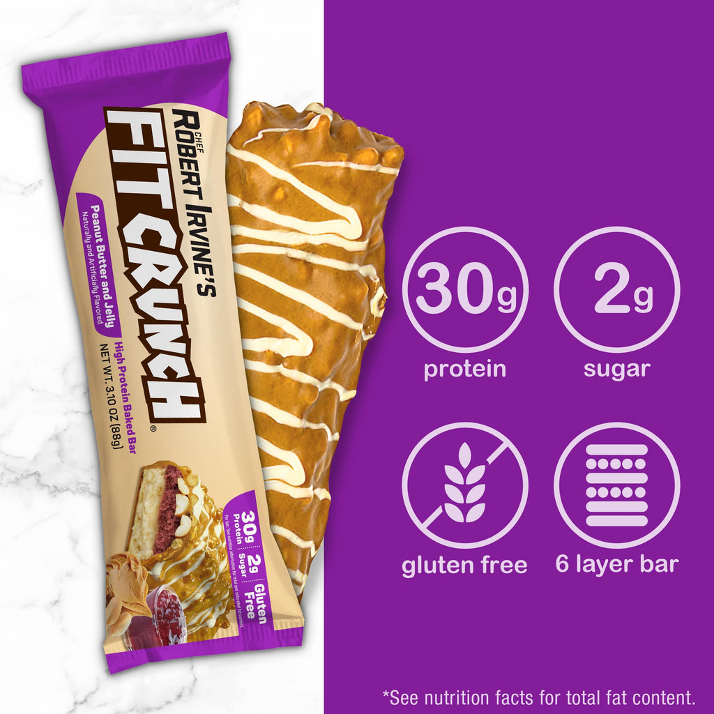 Fit Crunch Protein Bar Peanut Butter and Jelly 30g - 12 Bars - image 4