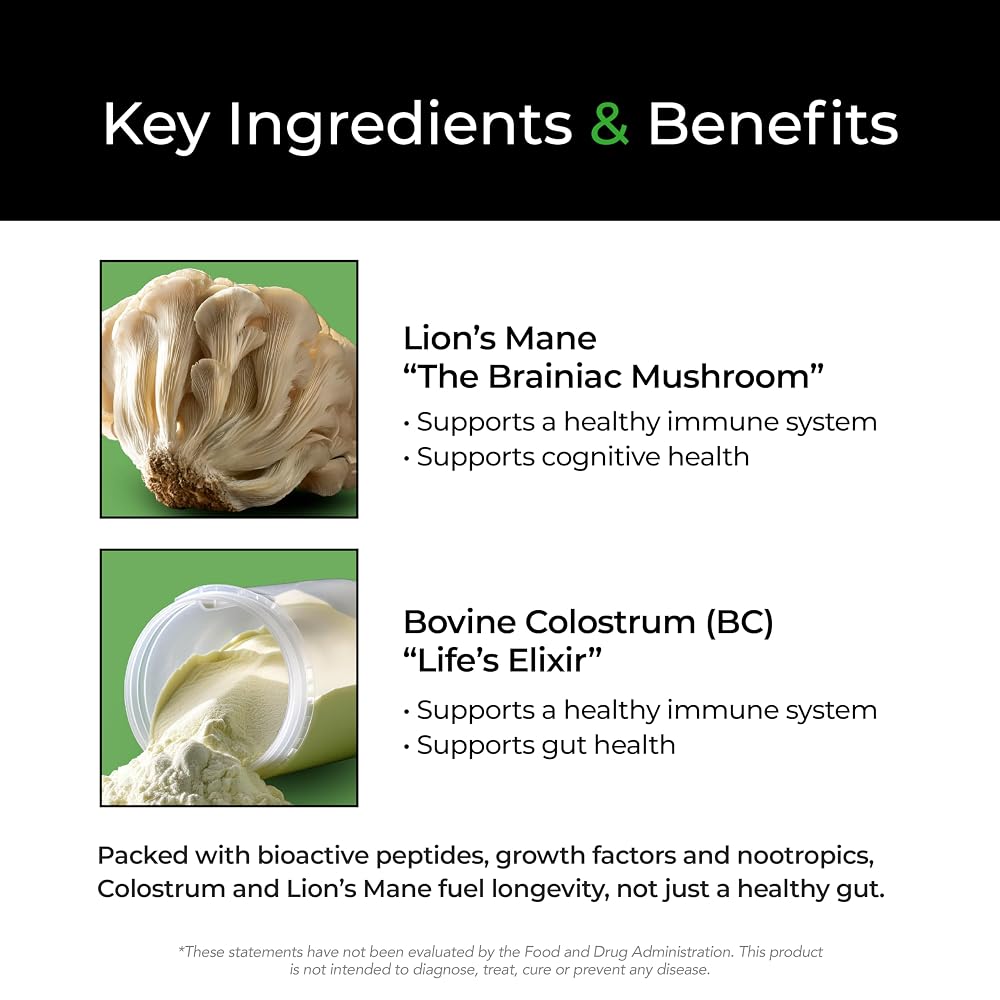Market America Prime Bovine Colostrum with Lion's Mane - 30 Servings - image 4