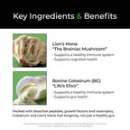Market America Prime Bovine Colostrum with Lion's Mane - 30 Servings - image 4