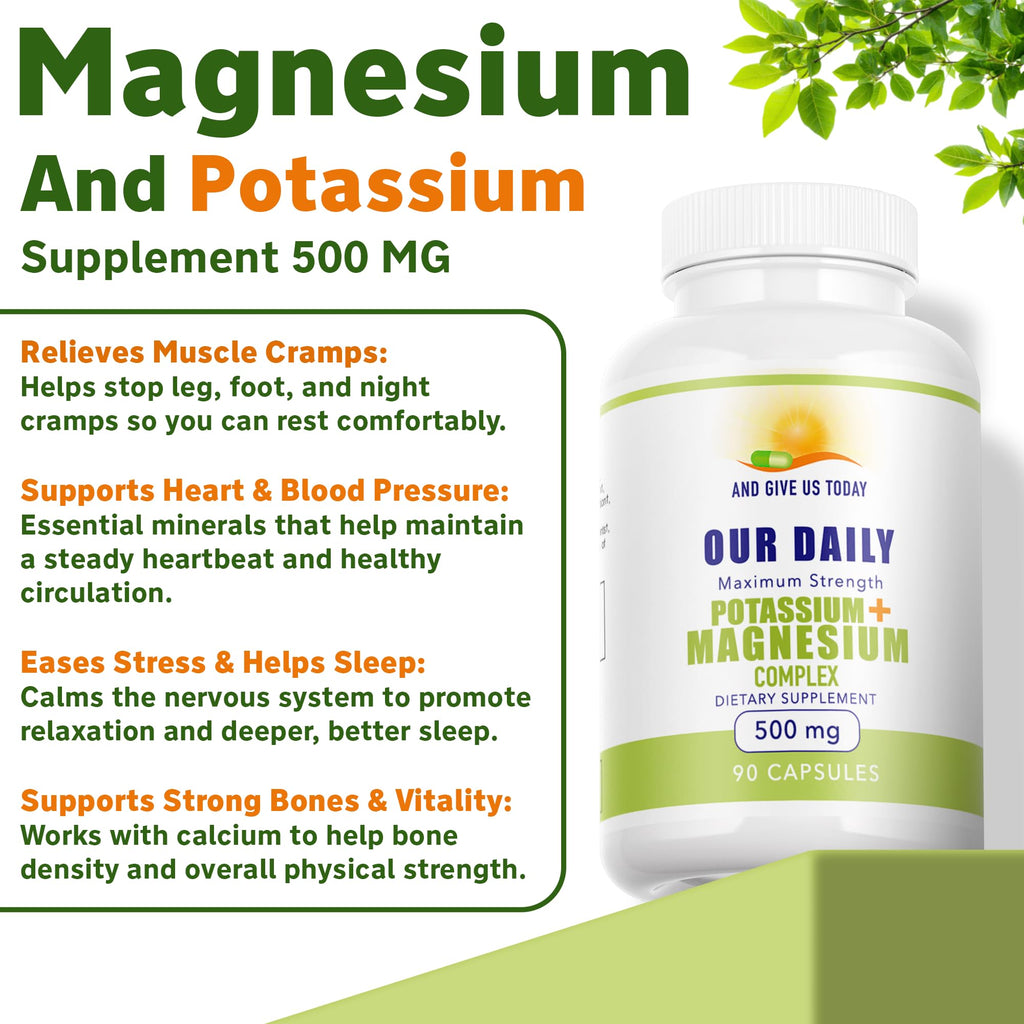Our Daily Vites Potassium Magnesium Supplement - 90 Capsules - image 2