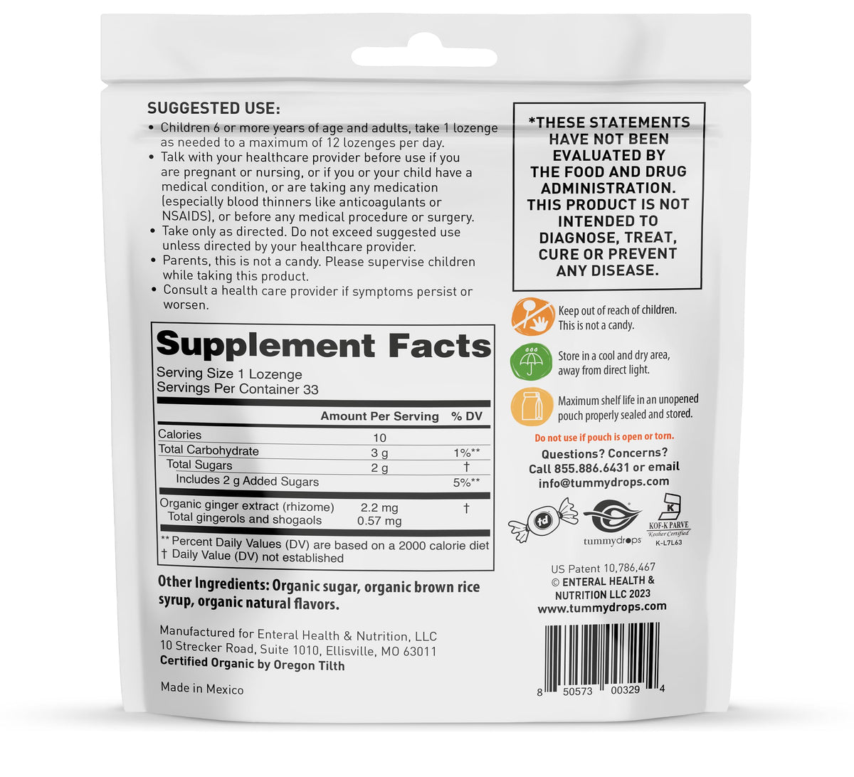 tummy drops Sweet Ginger Pear Lozenges for Queasy Stomachs - 33 Count - image 2