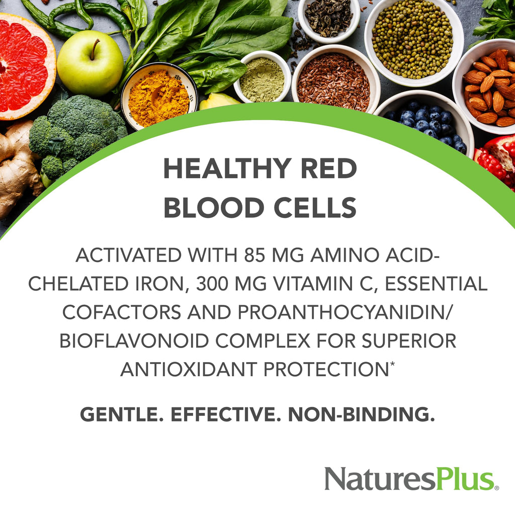 NaturesPlus Hema-Plex Iron 85 mg - 60 Capsules - image 2