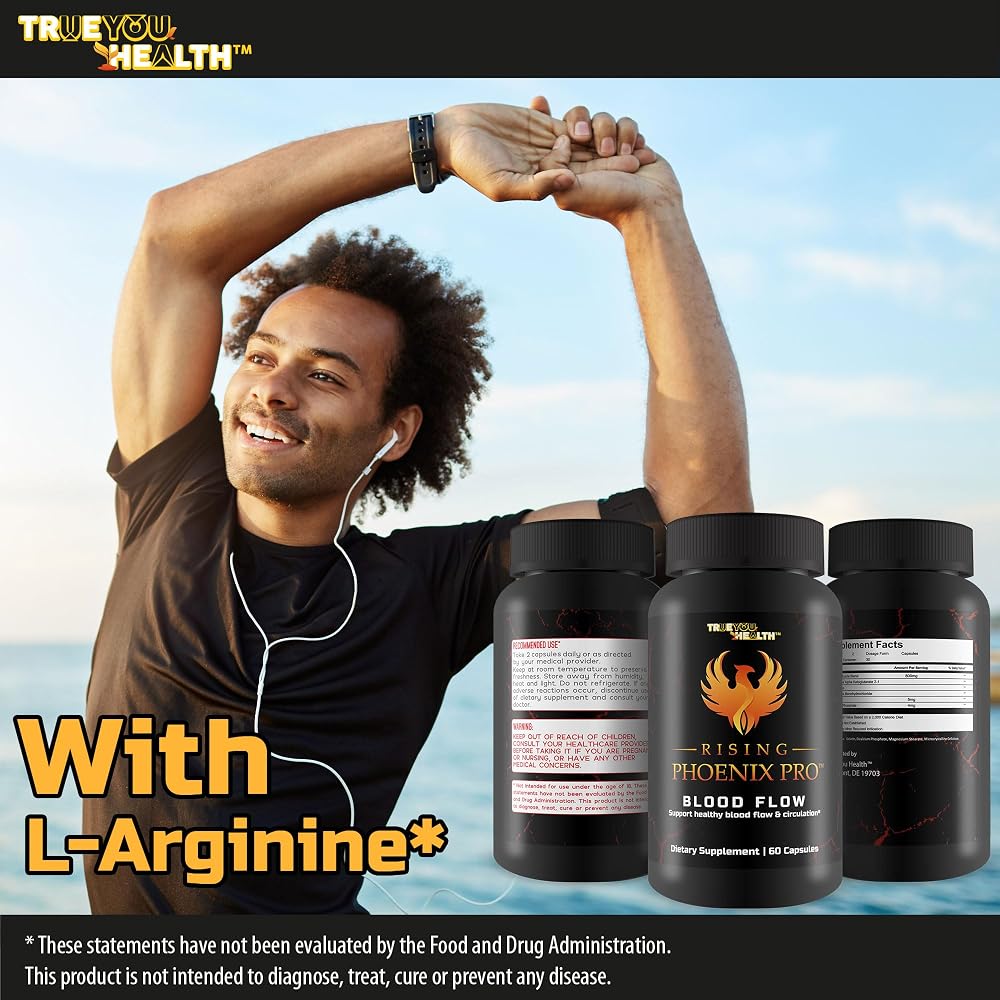 True You Health Rising Phoenix Pro L-Arginine Blood Flow - 60 Capsules - image 6