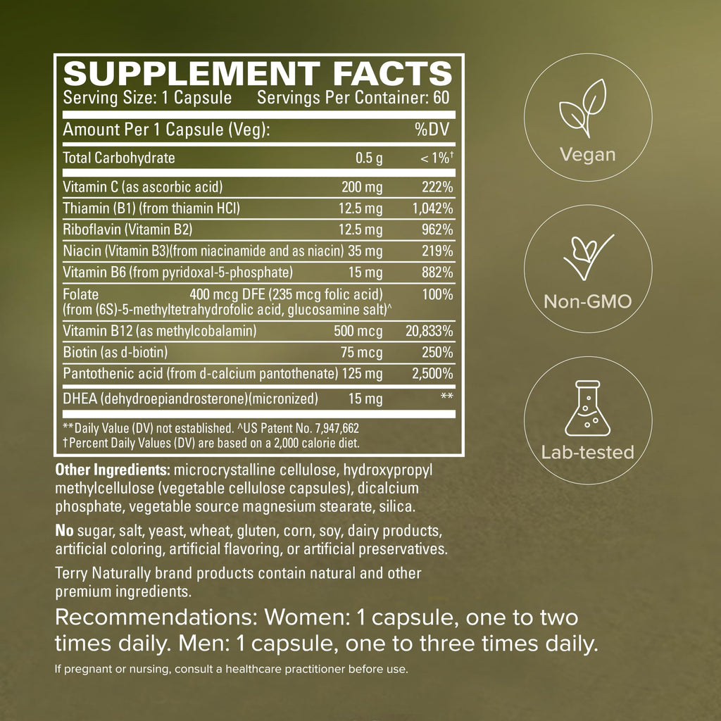Terry Naturally Cortisol Rescue Stress & Cortisol Balance - 60 Capsules - image 5
