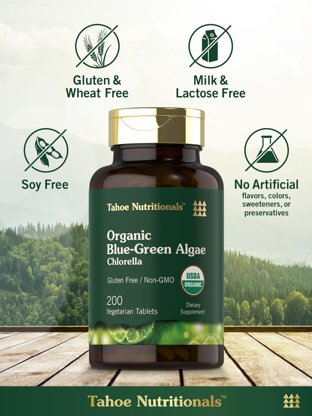 Carlyle Chlorella Organic Blue Green Algae Tablets - 200 Count - image 5