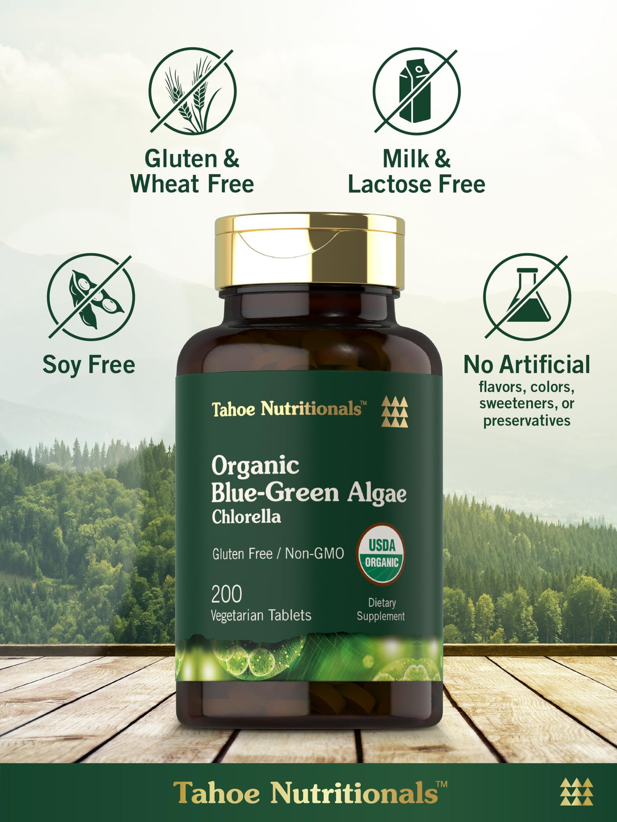 Carlyle Chlorella Organic Blue Green Algae Tablets - 200 Count - image 5