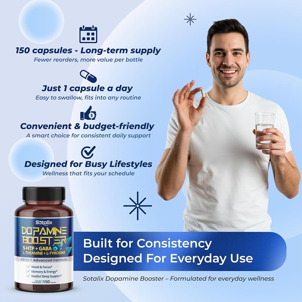 Sotalix 5-HTP GABA Complex 6-in-1 with L-Theanine - 150 Capsules - image 6