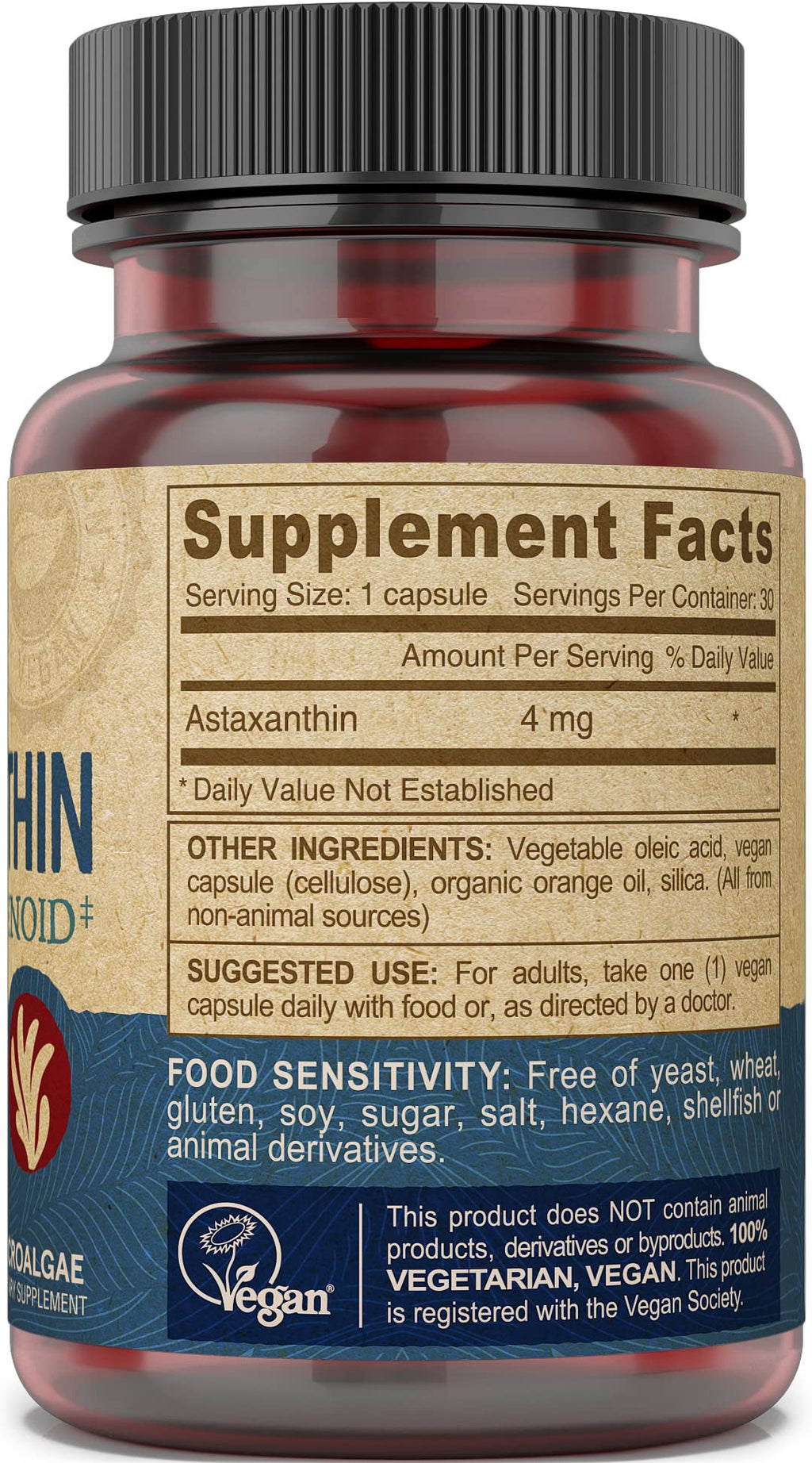 DEVA Nutrition Astaxanthin 4mg Vegan - 30 Capsules - image 3