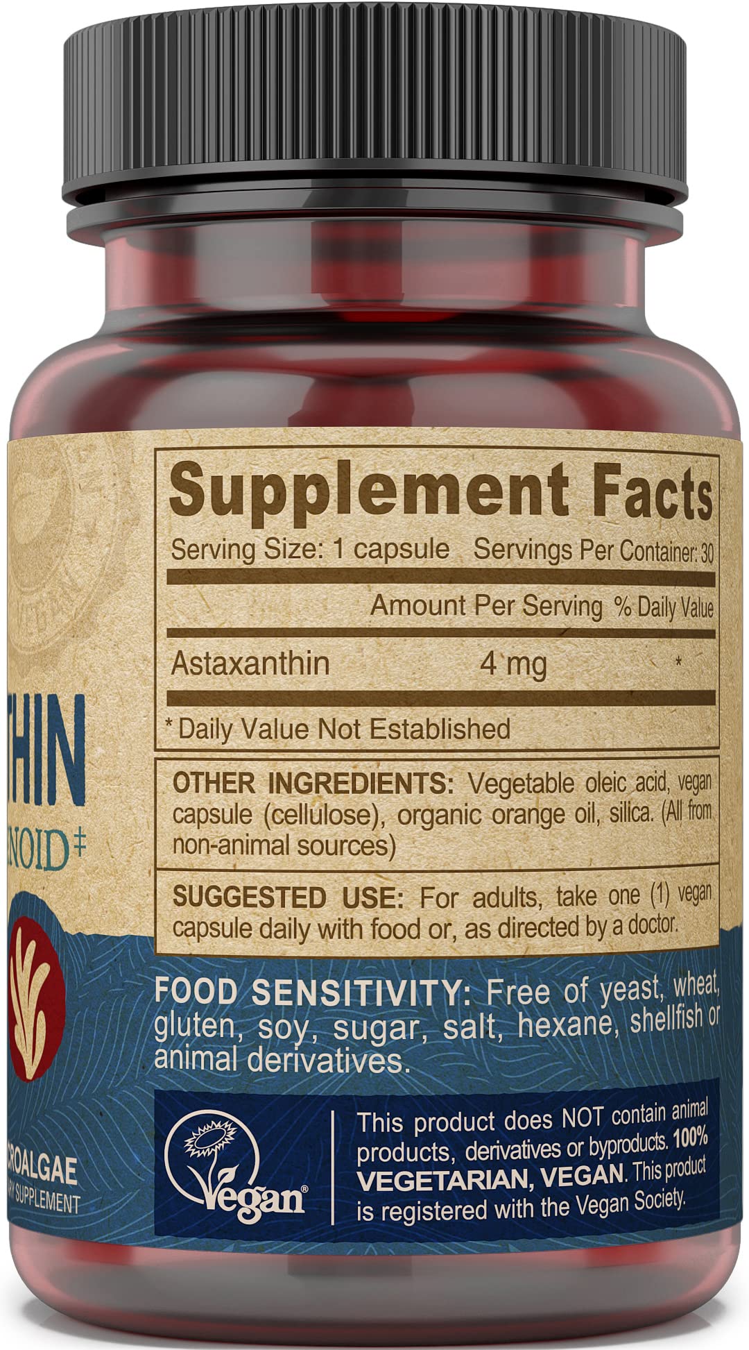 DEVA Nutrition Astaxanthin 4mg Vegan - 30 Capsules - image 3
