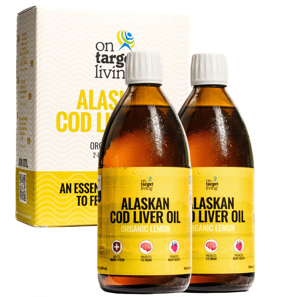 On Target Living Alaskan Cod Liver Oil Organic Lemon - 33.34 Fl Oz