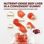 Velna zivs Grass Fed Beef Liver Gummies for Energy & Immunity - 60 Count - image 5