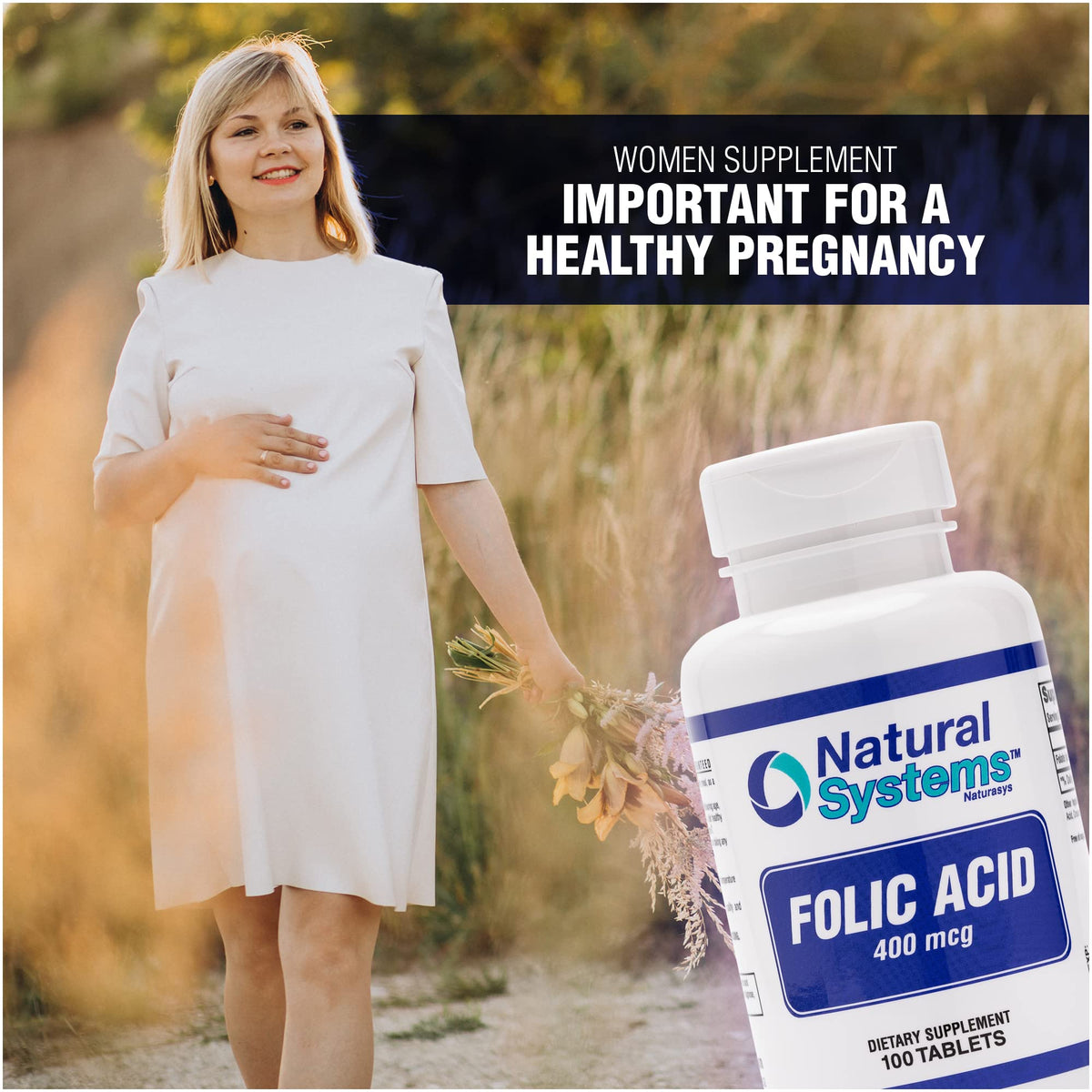 Natural Systems Folic Acid 400 mcg Prenatal Vitamin - 100 Tablets - image 4