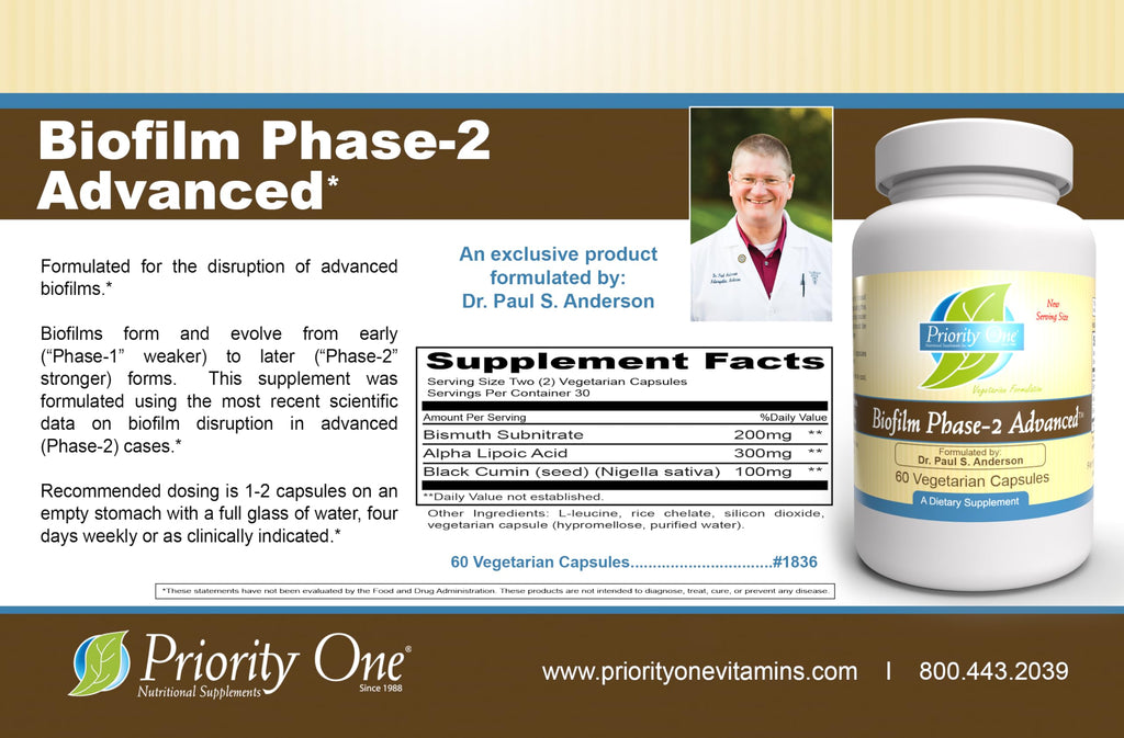 Priority One Biofilm Phase-2 Advanced - 60 Vegetarian Capsules - image 6