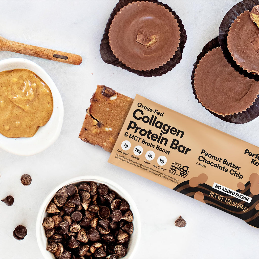 Perfect Keto Protein Snacks - Box of 12 Bars - Low Carb Diet Friendly