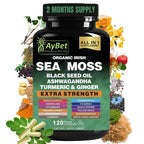 AyBet Organic Irish Sea Moss 16-in-1 Supplement - 120 Capsules