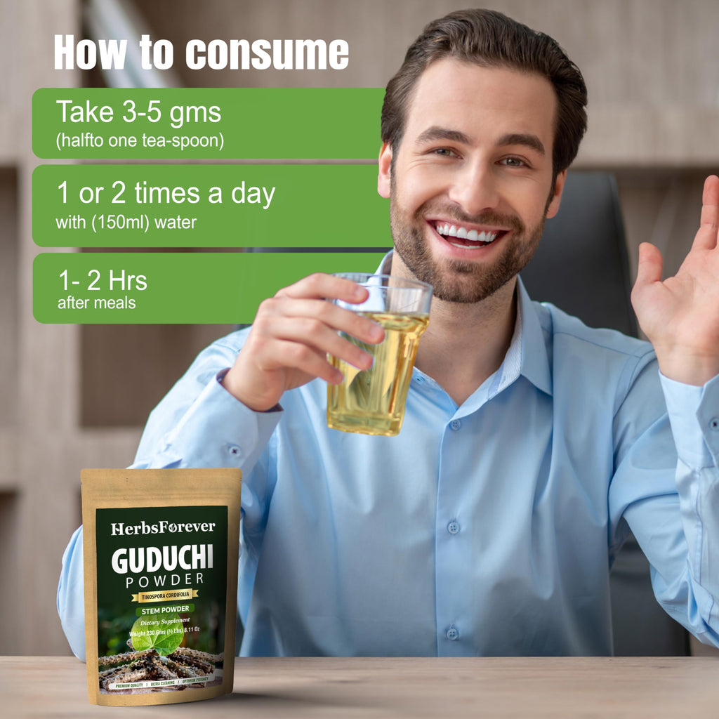 Herbsforever Guduchi Powder Tinospora Cordifolia - 230g - image 5