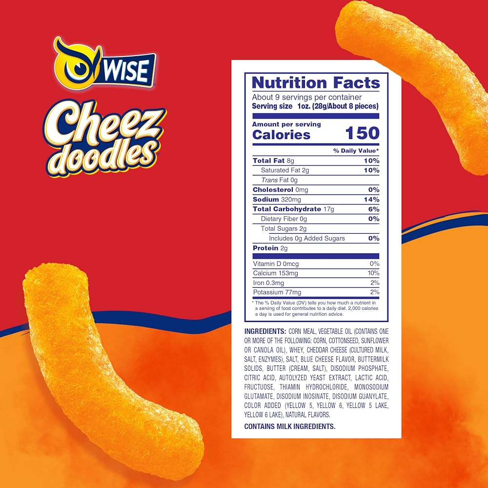 Wise Cheez Doodles Baked Puffs Real Cheddar - 12 Pack - image 5