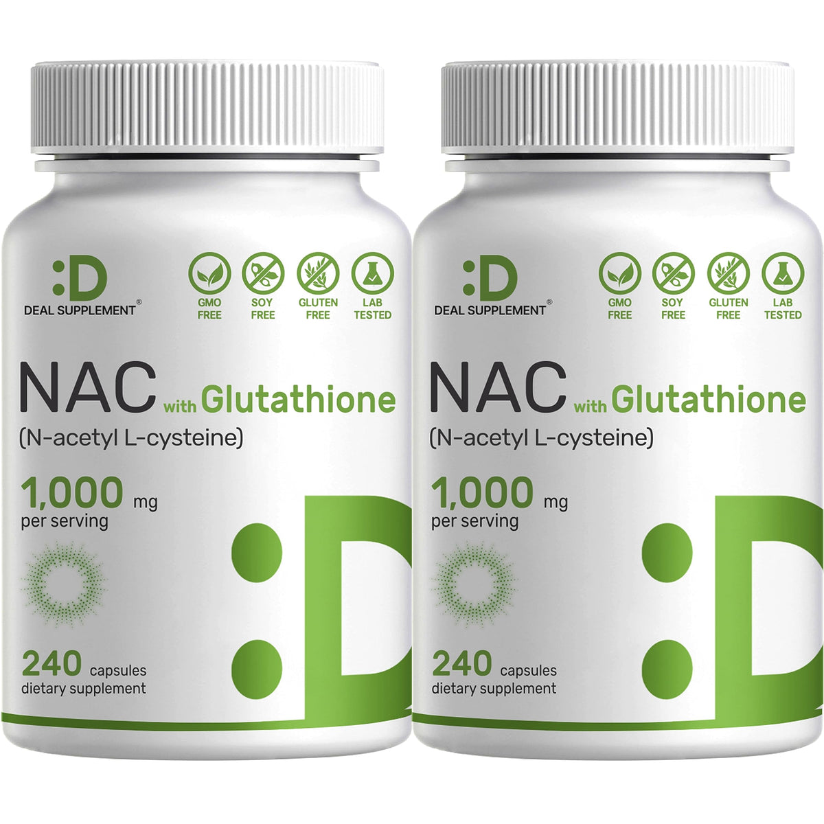 DEAL SUPPLEMENT NAC N-Acetyl Cysteine 1000mg - 480 Capsules