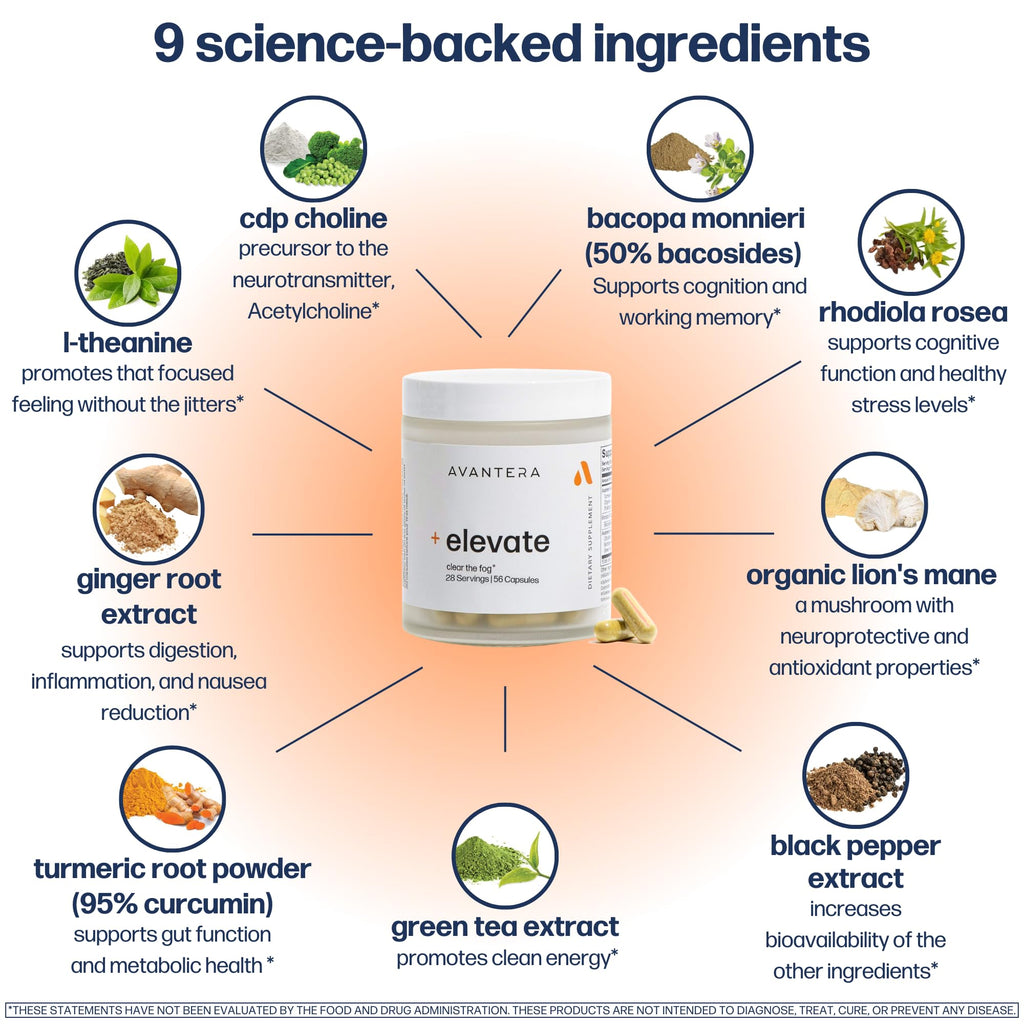 Avantera Elevate Premium Nootropic Supplement - 60 Capsules - image 5