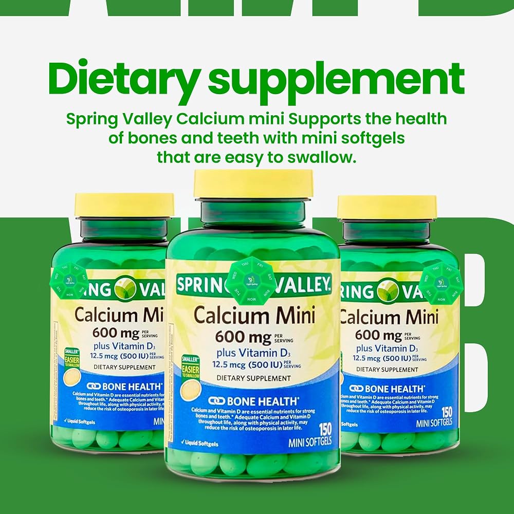 LightSpring Calcium 600mg Plus Vitamin D3 - 150 Softgels - image 7