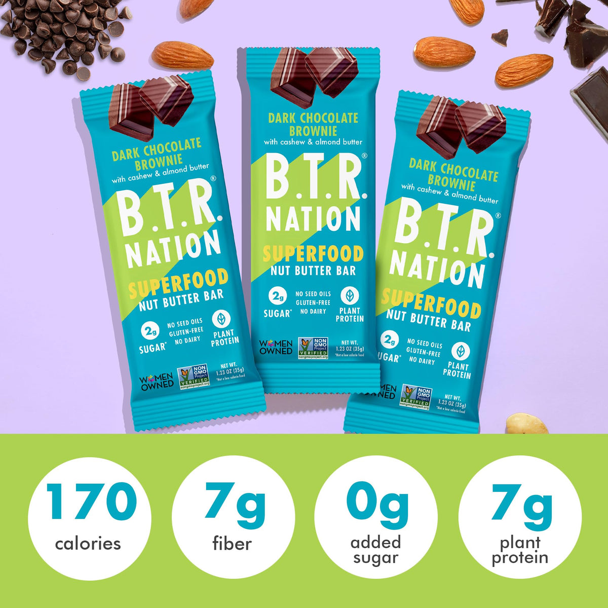 B.T.R. Vegan Keto Superfood Protein Bars