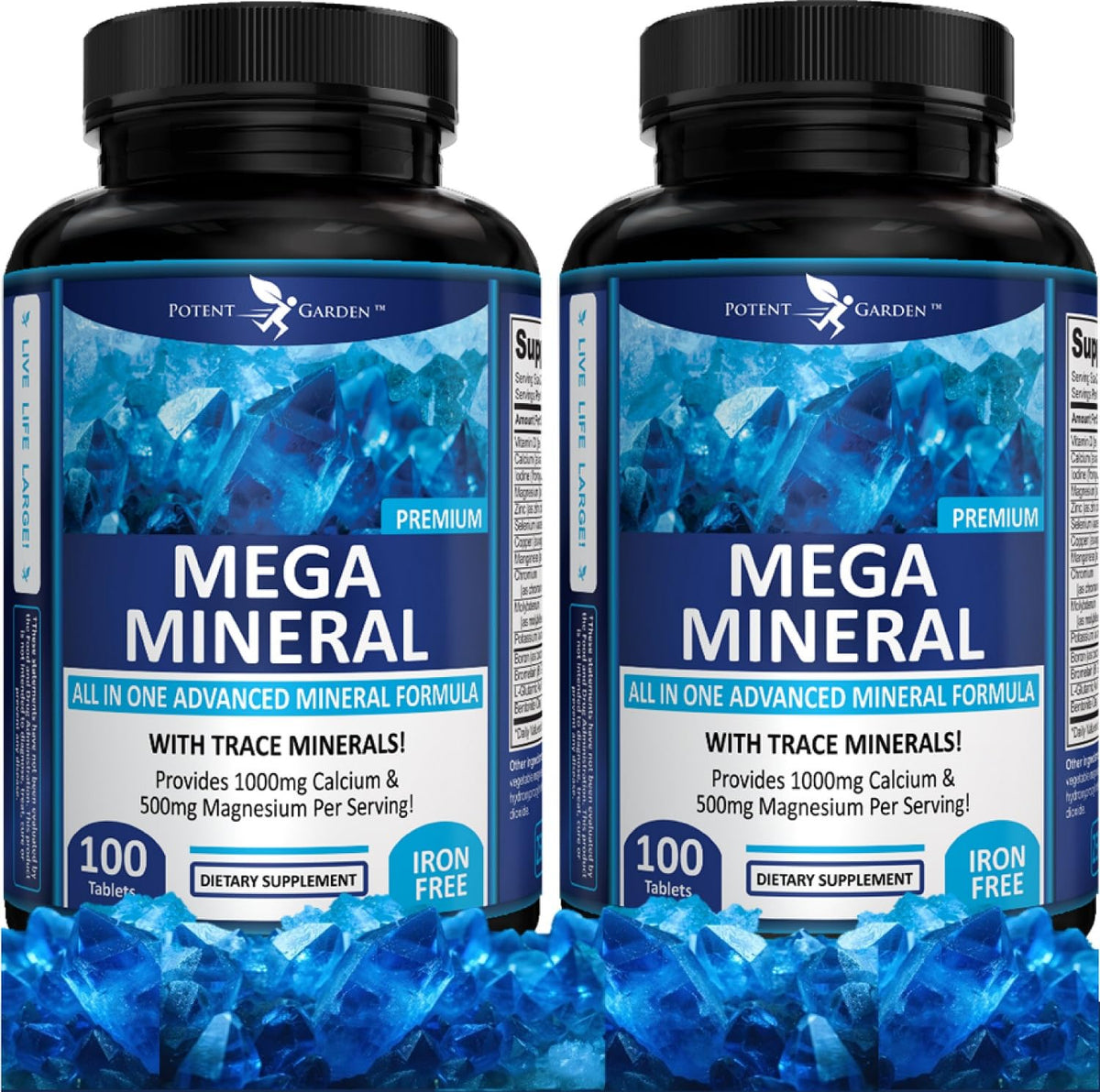 Potent Garden Mega Mineral Supplement Complete Complex - 200 Tablets