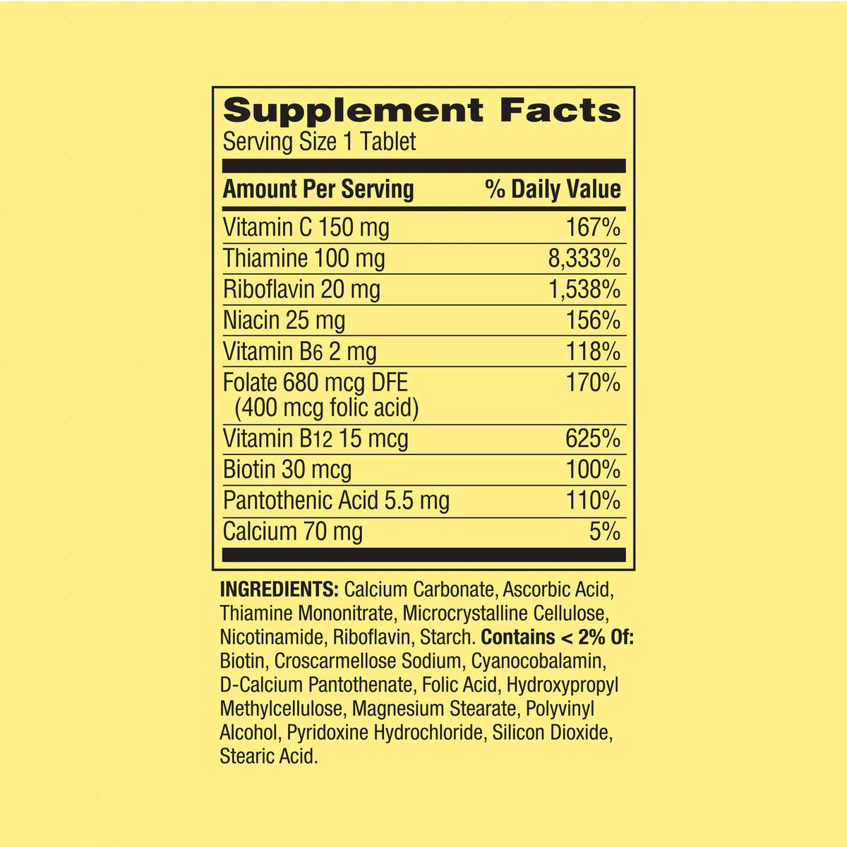 LUAL Spring Valley Super B Complex 100 Tablets Energy Support - image 5