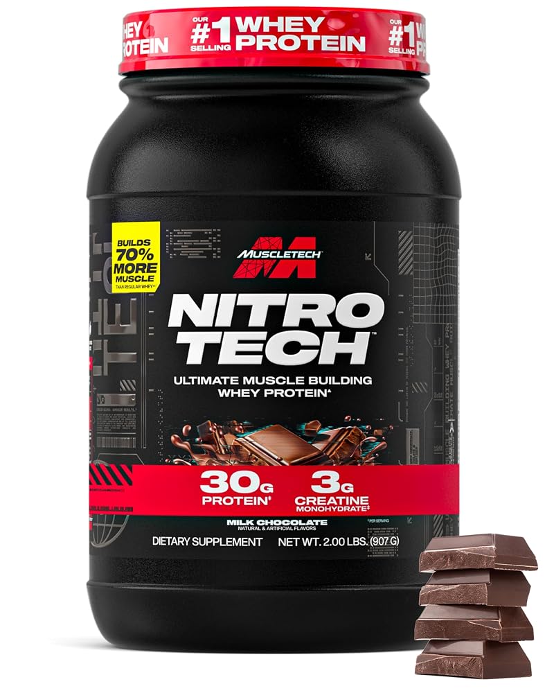 MuscleTech Nitro-Tech Whey Protein Powder Milk Chocolate - 2 lb