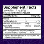 Host Defense BrainPower Stack Powder Brain & Focus Support - 100g - image 2
