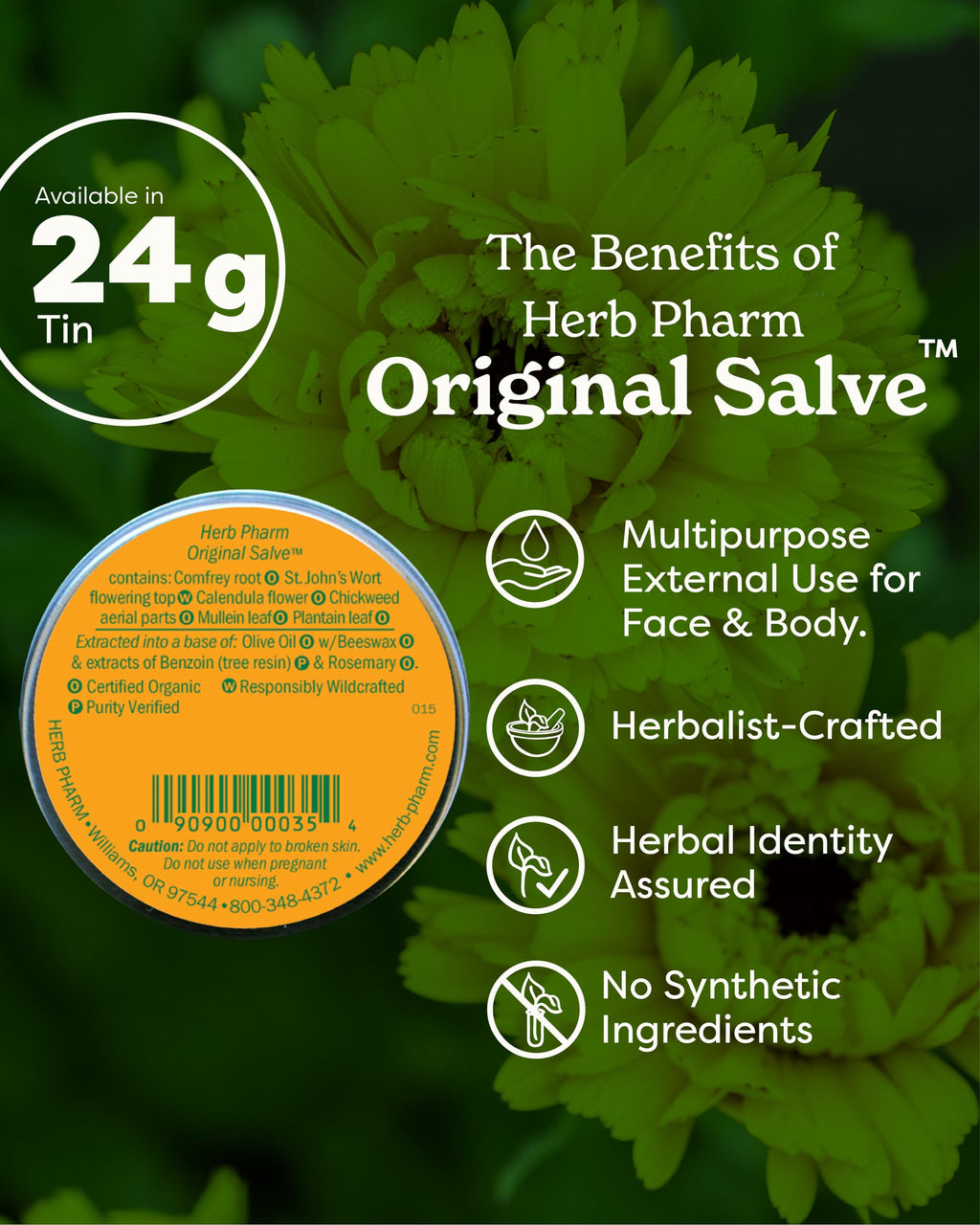 Herb Pharm Original Salve with Comfrey and St. John's Wort - 24g - image 2
