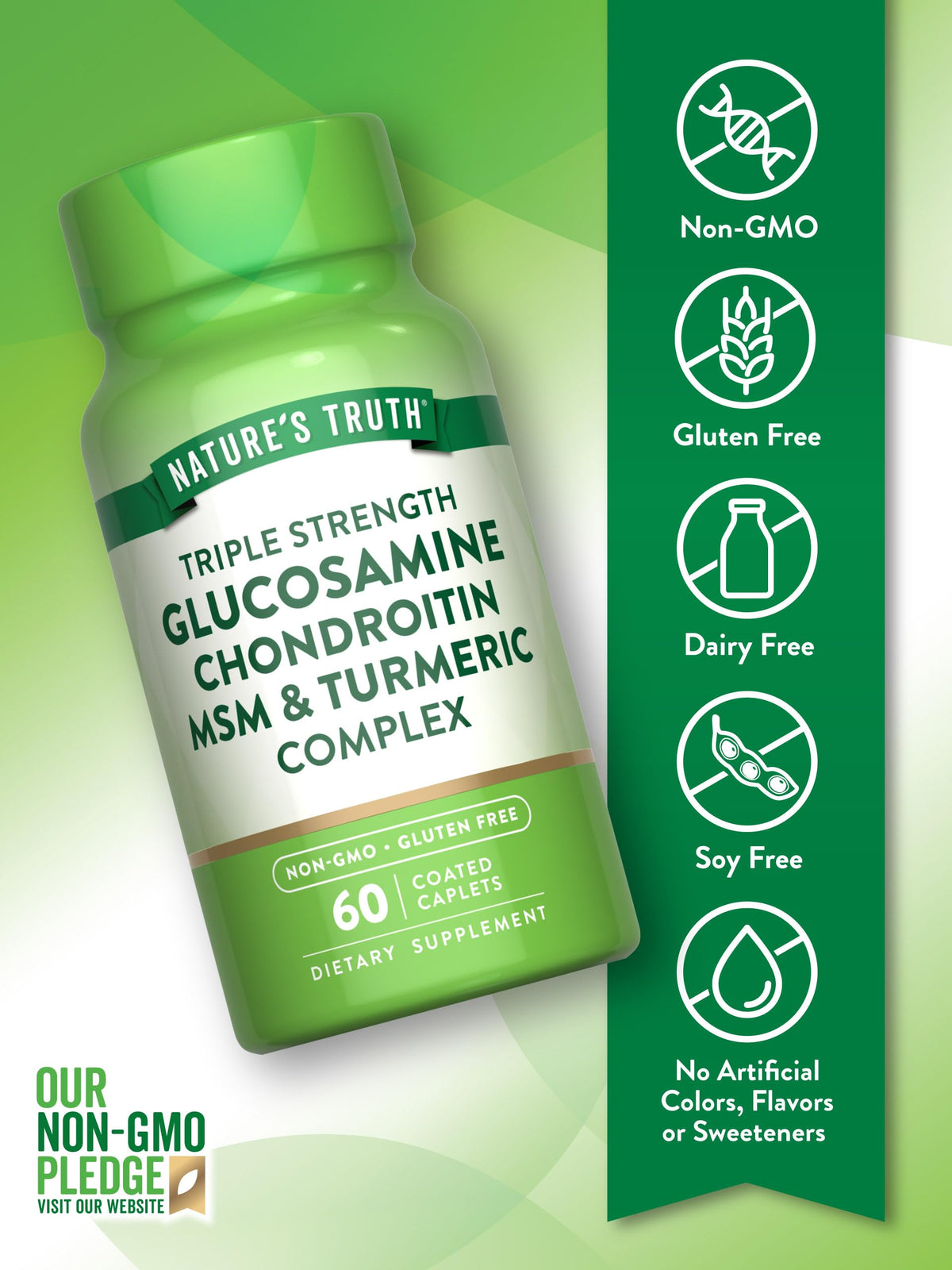 Nature's Truth Glucosamine Chondroitin MSM Complex - 60 Caplets - image 3