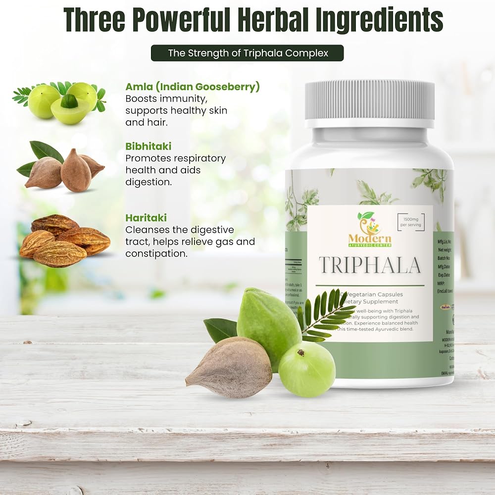 Modern Ayurvedic Centre Triphala Capsules for Digestive Support - 120 Capsules - image 4
