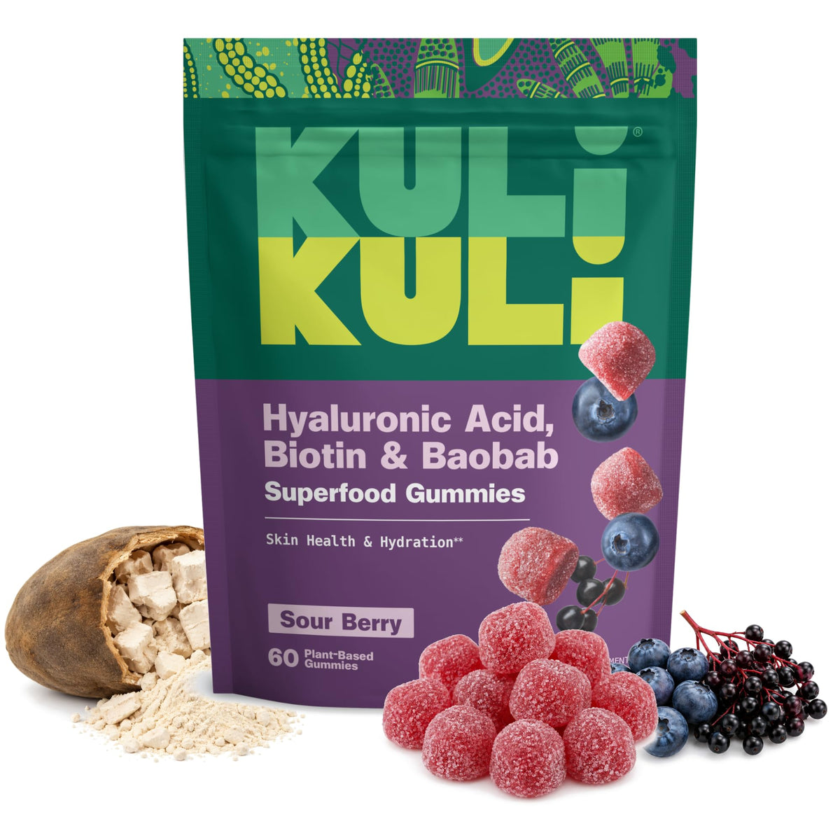 Kuli Kuli Moringa Gummies - Caffeine-Free Energy Supplements