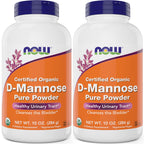 NOW Foods Organic D-Mannose Powder - 20 oz (Pack of 2)