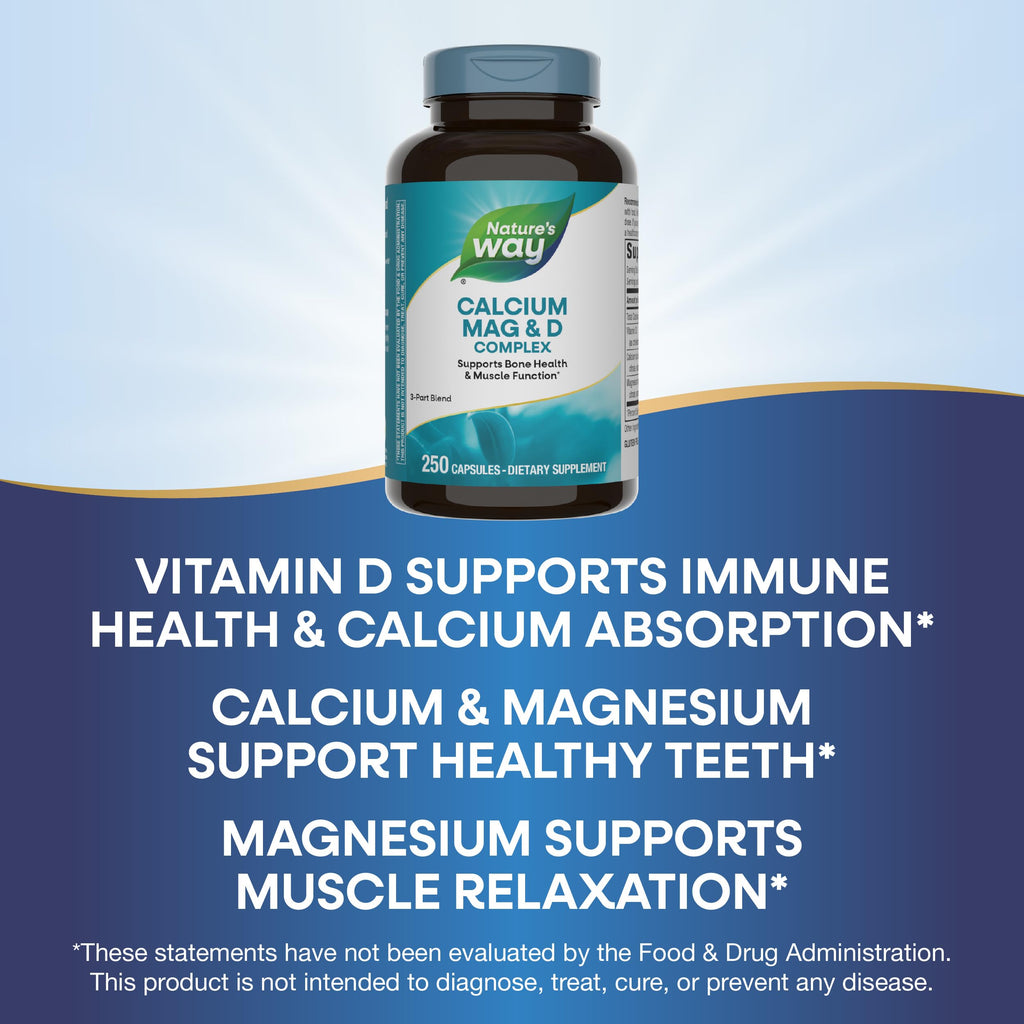 Nature's Way Calcium Magnesium & Vitamin D3 Complex - 500 Capsules - image 5