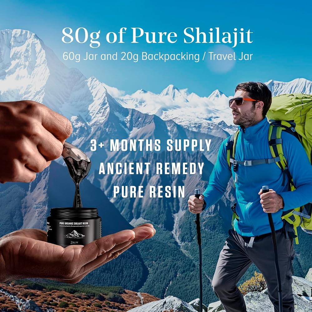 ZAILYY Organic Shilajit Resin Natural Energy Booster - 80g - image 6