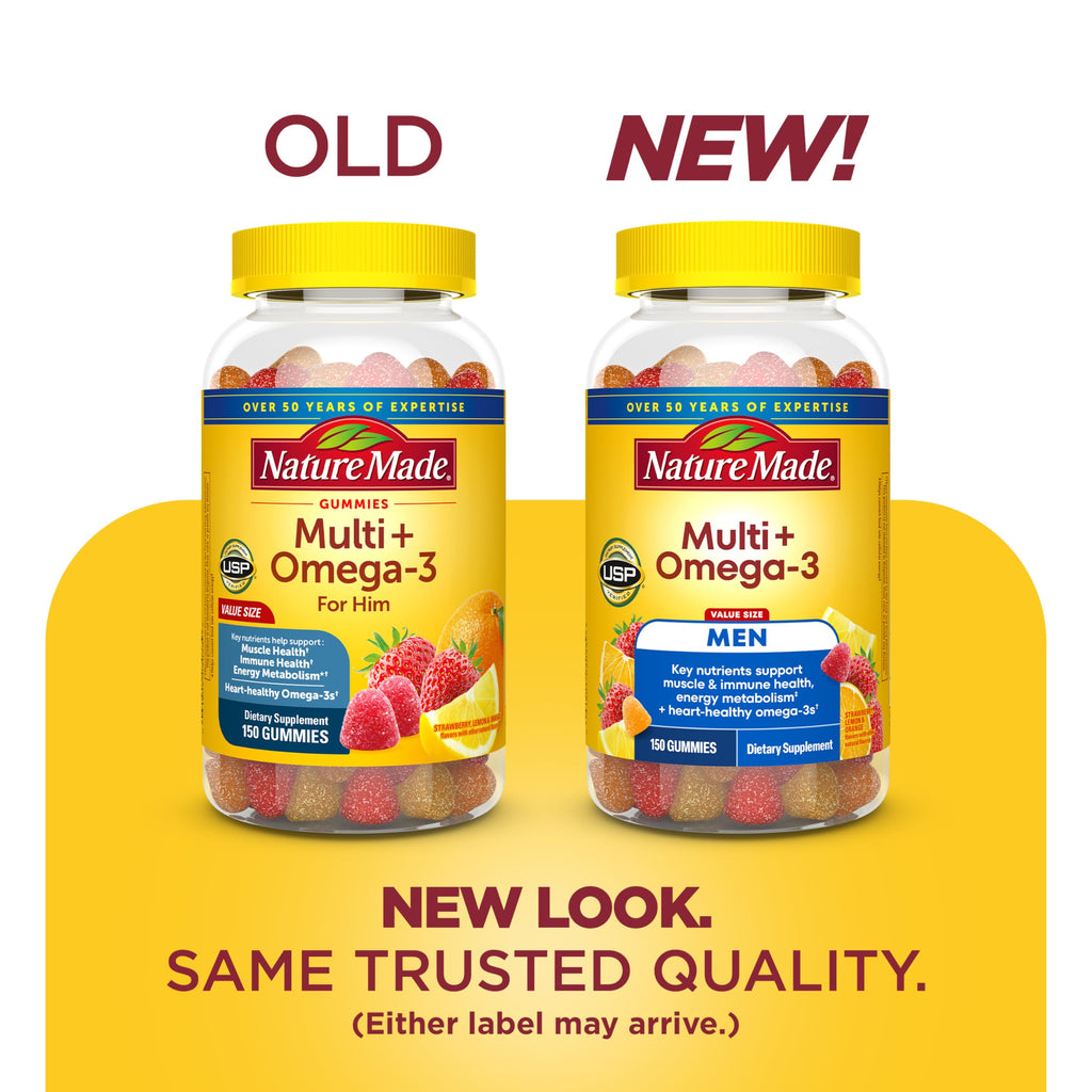 Nature Made Men's Multivitamin + Omega-3 Gummies
