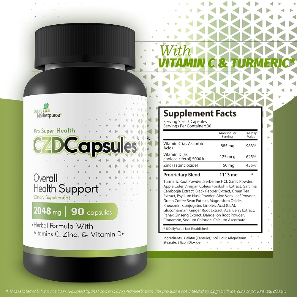 Pro Super Health CZD Capsules - Overall Health & Immune Support - 90 Capsules - image 6