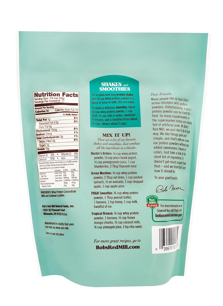 Bob's Red Mill Whey Protein Powder Unflavored - 12 oz - image 2