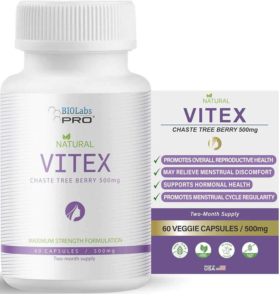 BIOLABS PRO Vitex Chasteberry 500mg - 60 Vegetarian Capsules