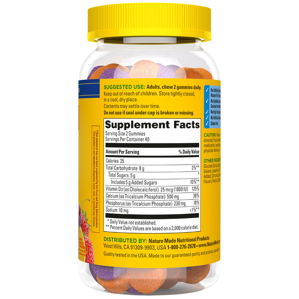 Nature Made Calcium 500 mg with Vitamin D3 - 80 Gummies - image 10