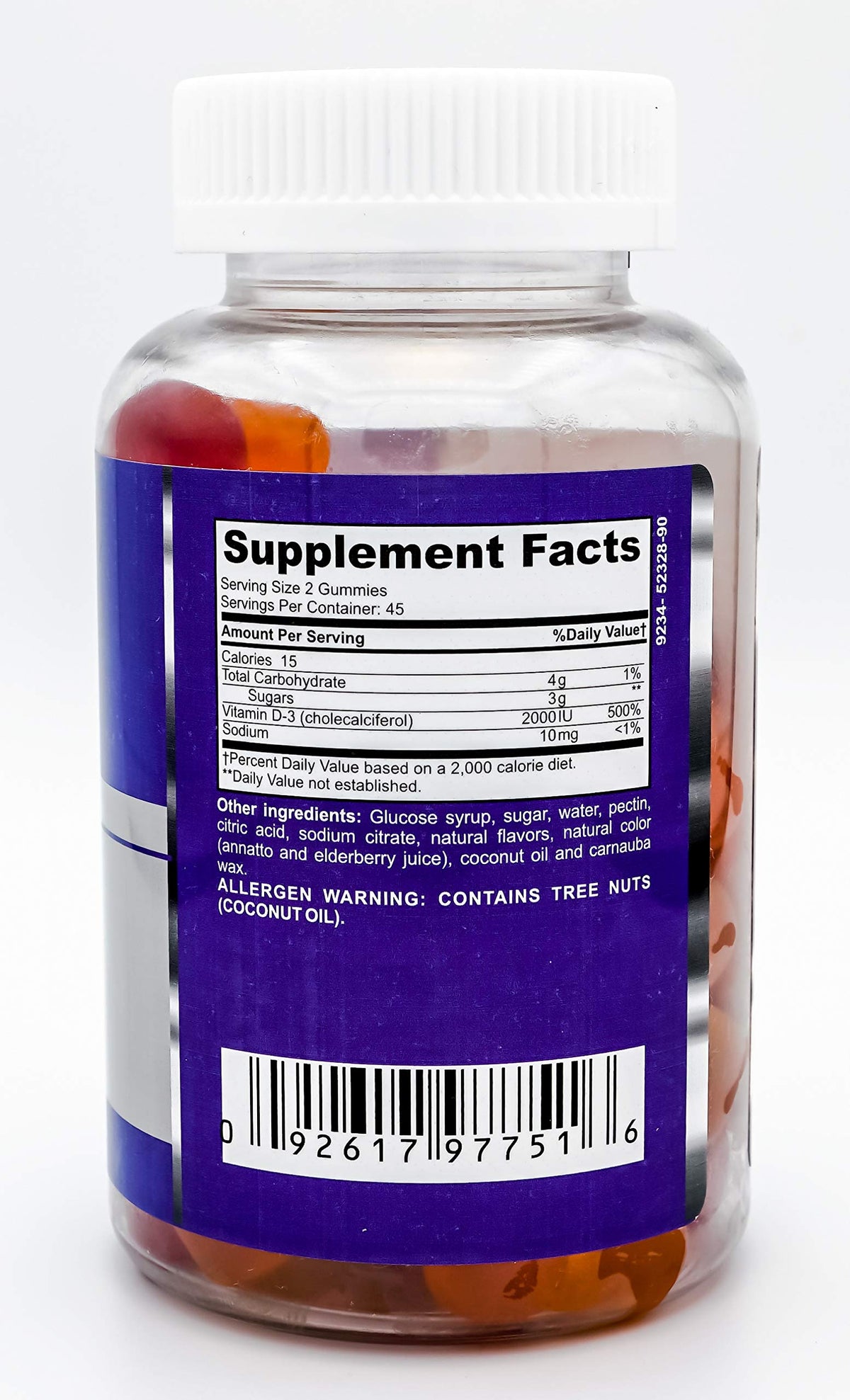 Tarsal Naturals Vitamin D3 2000 IU - 90 Gummies - image 2