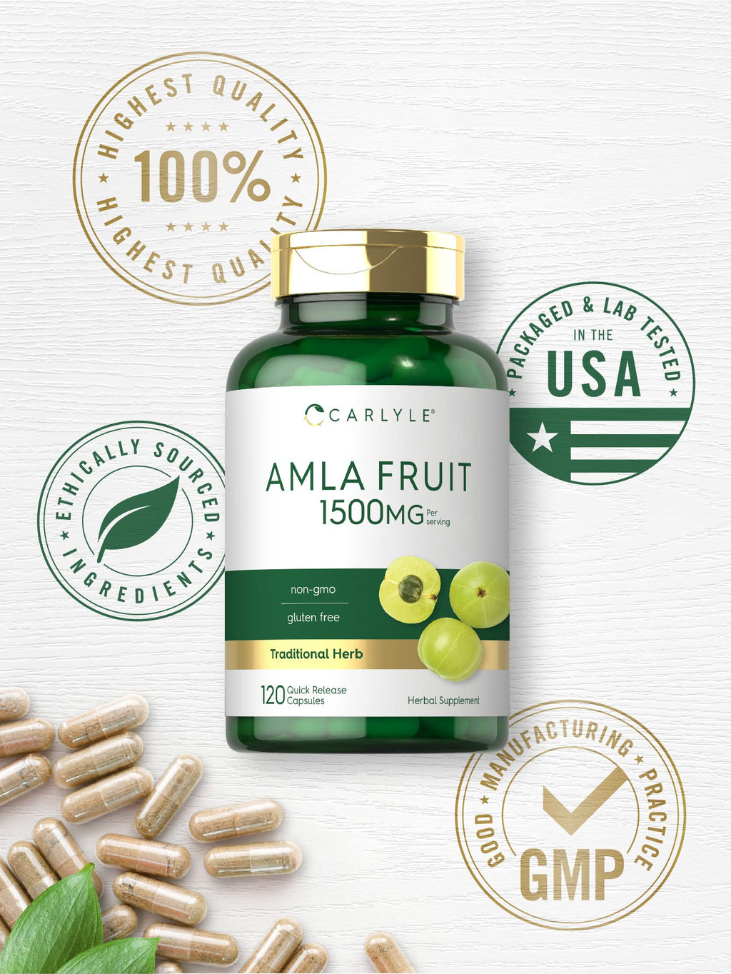 Carlyle Amla Capsules 1500mg - 120 Count - image 5