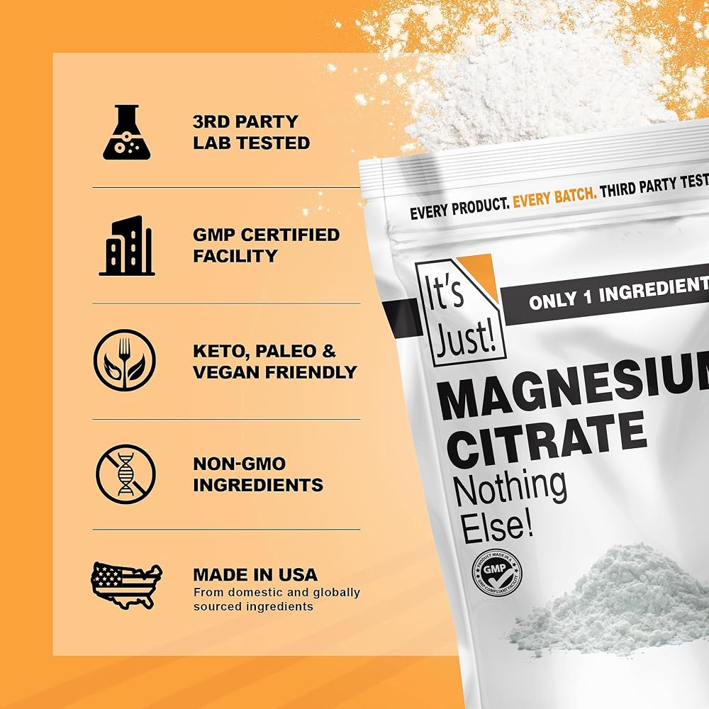 It's Just! Magnesium Citrate Powder - 129 Servings - image 5