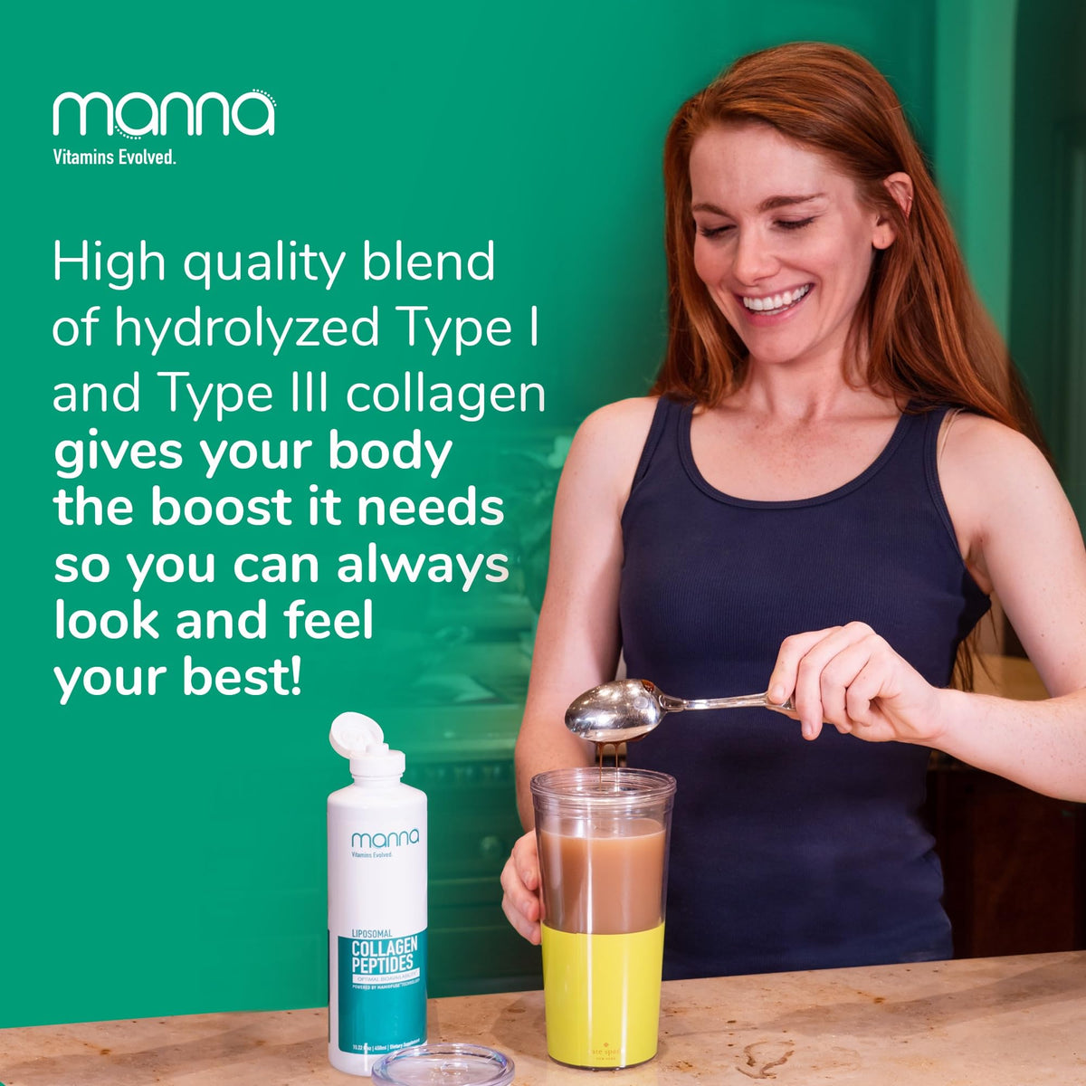 Manna Vitamins Evolved Liposomal Collagen Peptides Liquid - 16oz - image 4