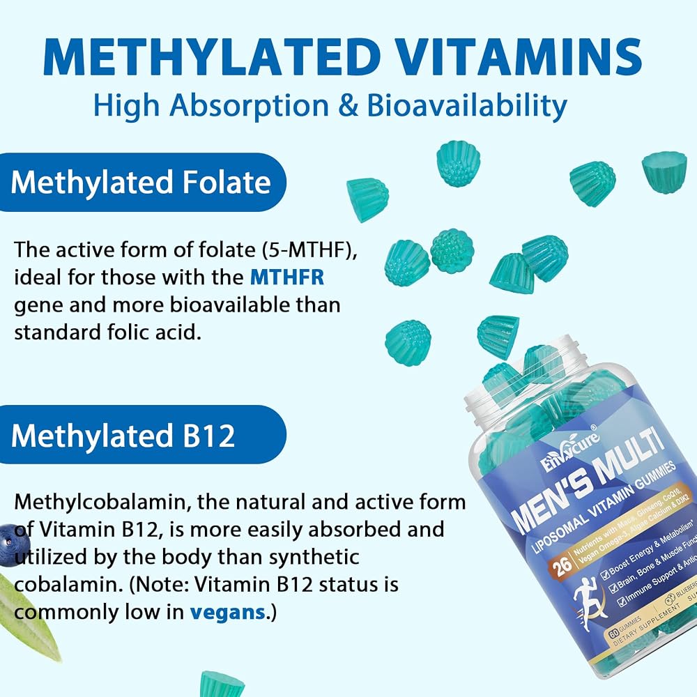 EnvyCure Methylated Multivitamin for Men Gummies