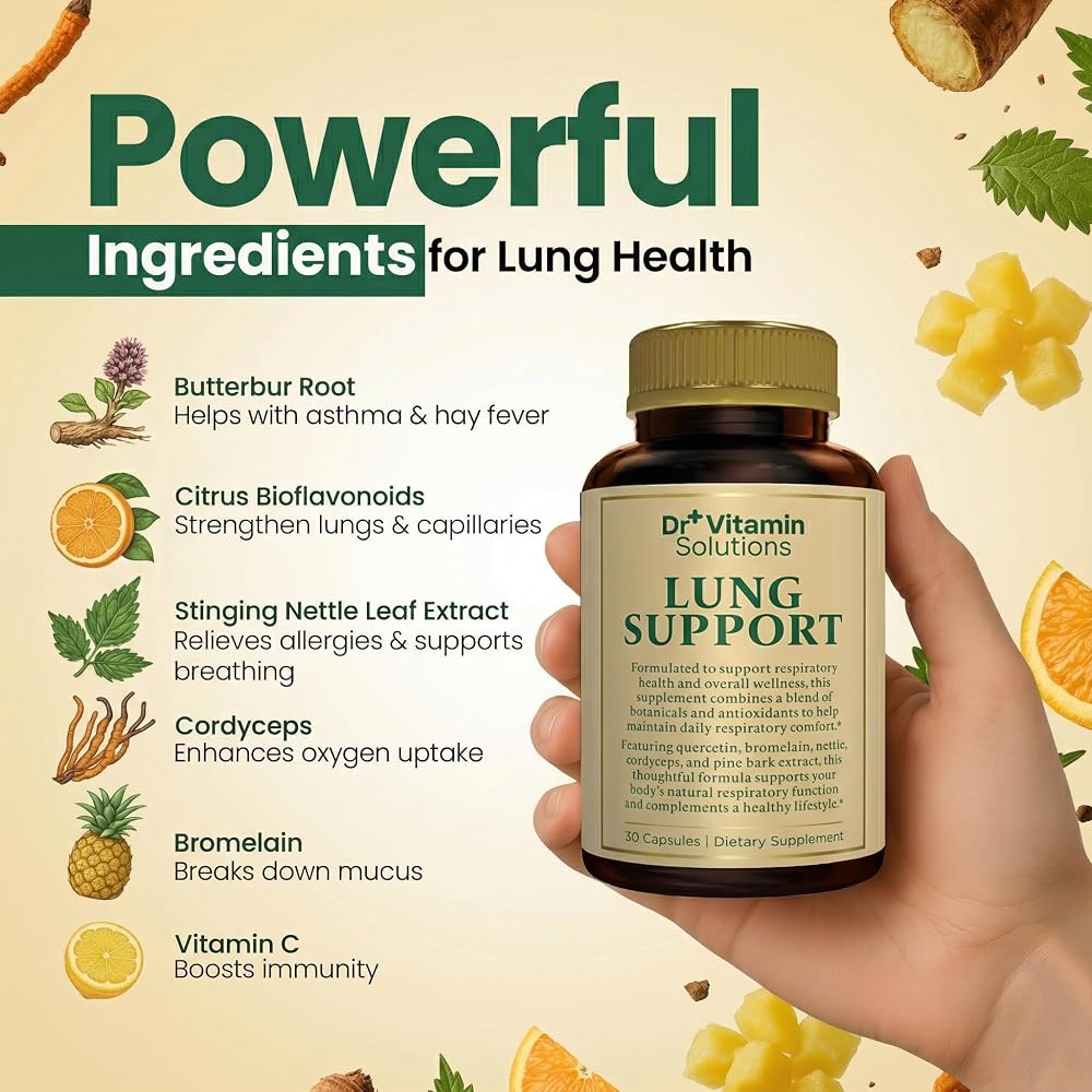 DR VITAMIN SOLUTIONS Lung Detox 10-in-1 Cleanse - 30 Capsules - image 3