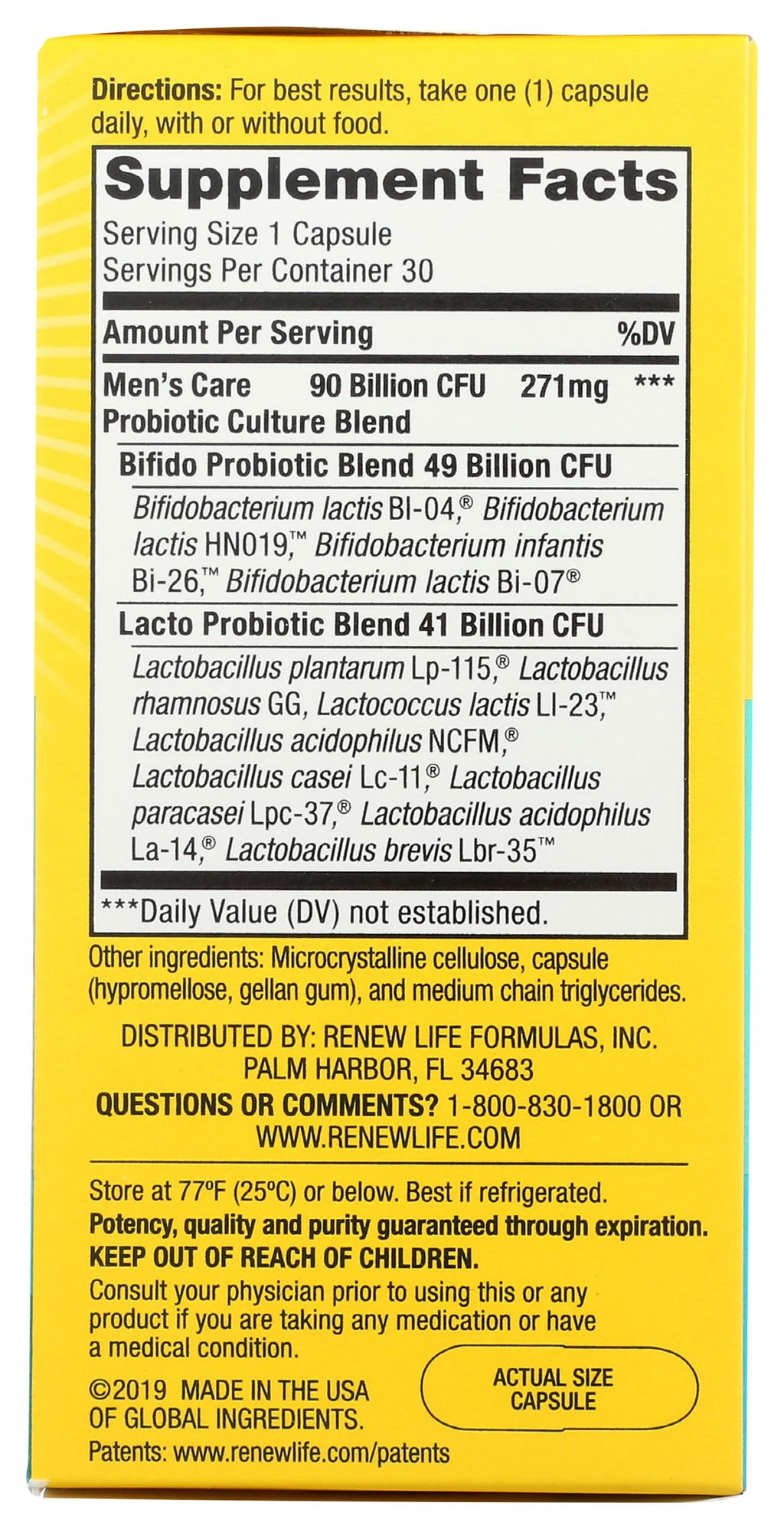Renew Life Ultimate Flora Men's Care Probiotic - 30 Capsules - image 5