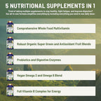 Abundant Earth Whole Food Multivitamin for Women & Men - 180 Tablets - image 4