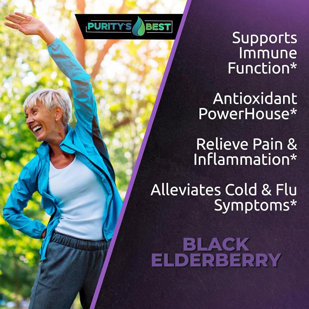 Purity's Best Black Elderberry Extract Complex Immune Support - 150 Capsules - image 4